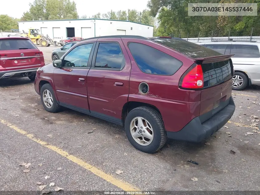 2004 PONTIAC AZTEK VIN 3G7DA03E14S537446 — фото 3