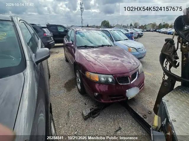 PONTIAC BONNEVILLE 2002, VIN 1G2HX54K524157675