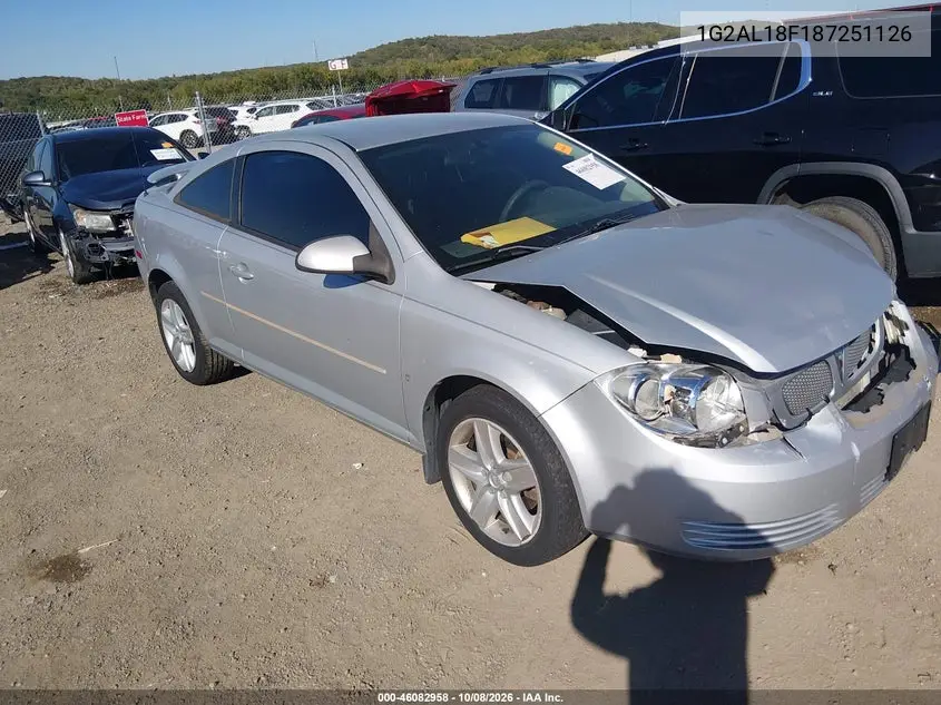 PONTIAC G5 2008, VIN 1G2AL18F187251126
