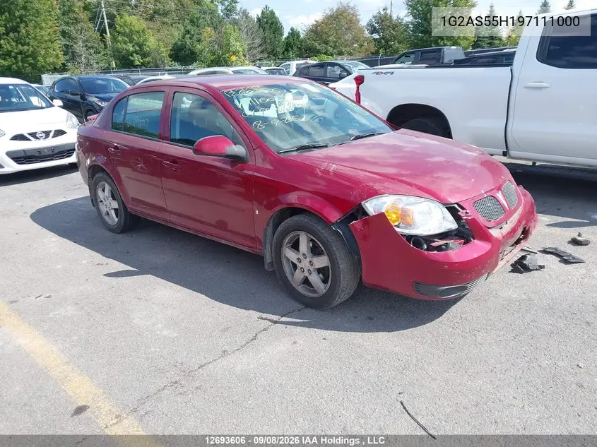 PONTIAC G5 2009, VIN 1G2AS55H197111000
