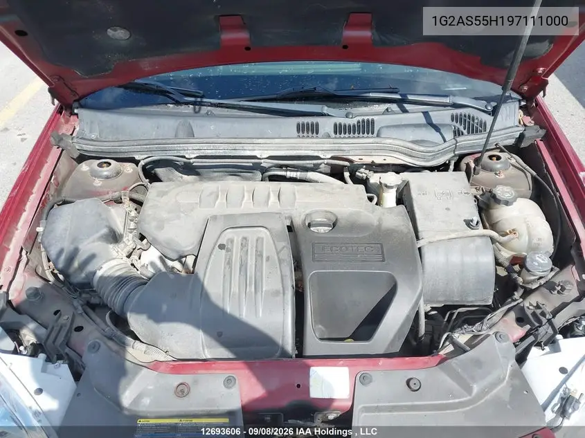 2009 PONTIAC G5 VIN 1G2AS55H197111000 — фото 10