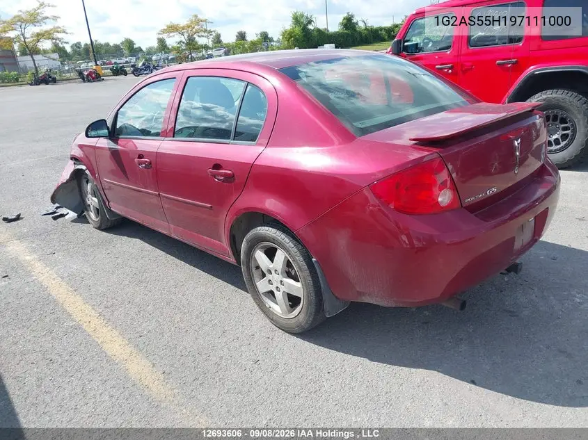 2009 PONTIAC G5 VIN 1G2AS55H197111000 — фото 3