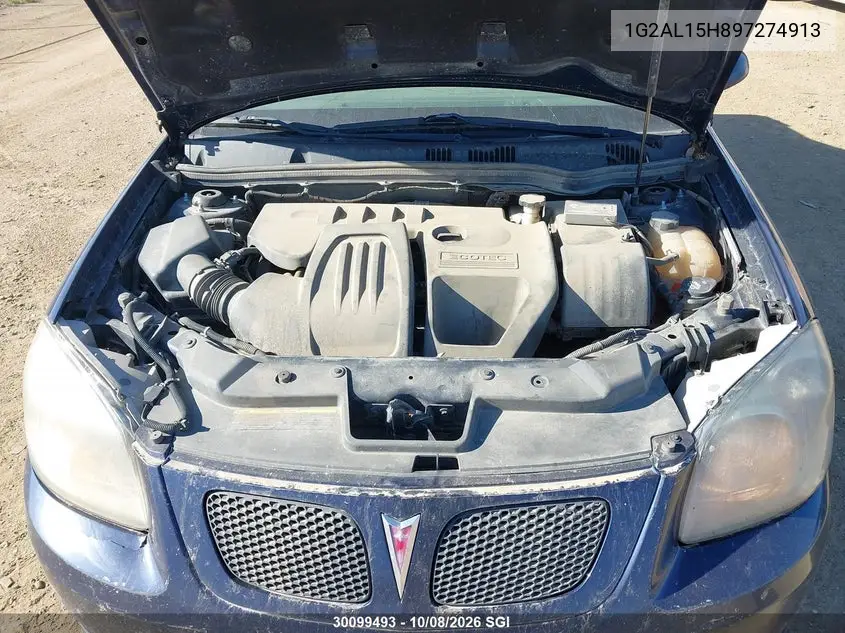 2009 PONTIAC G5 VIN 1G2AL15H897274913 — фото 10
