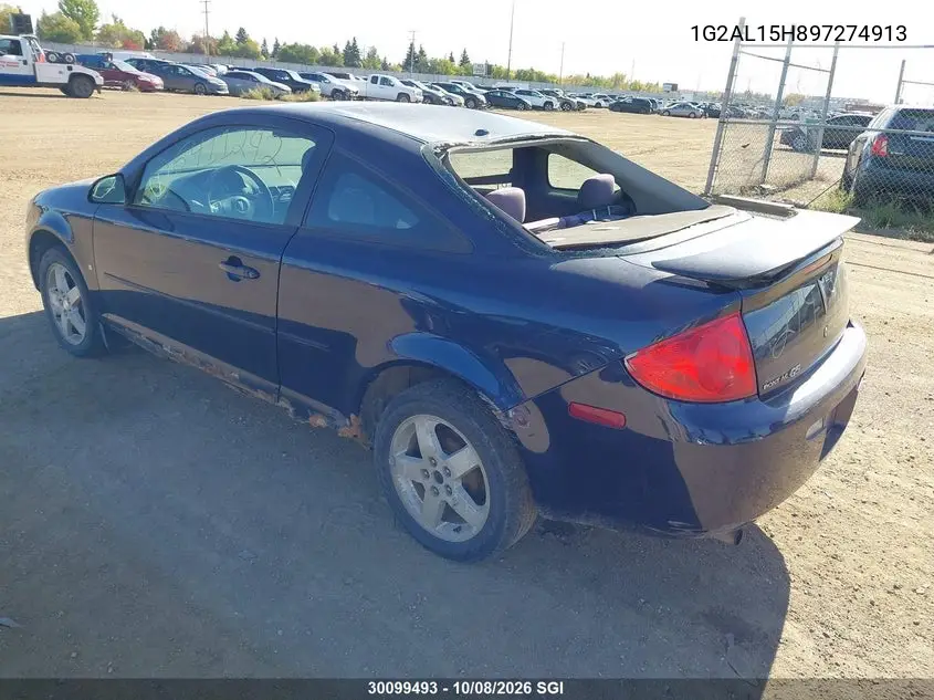 2009 PONTIAC G5 VIN 1G2AL15H897274913 — фото 3
