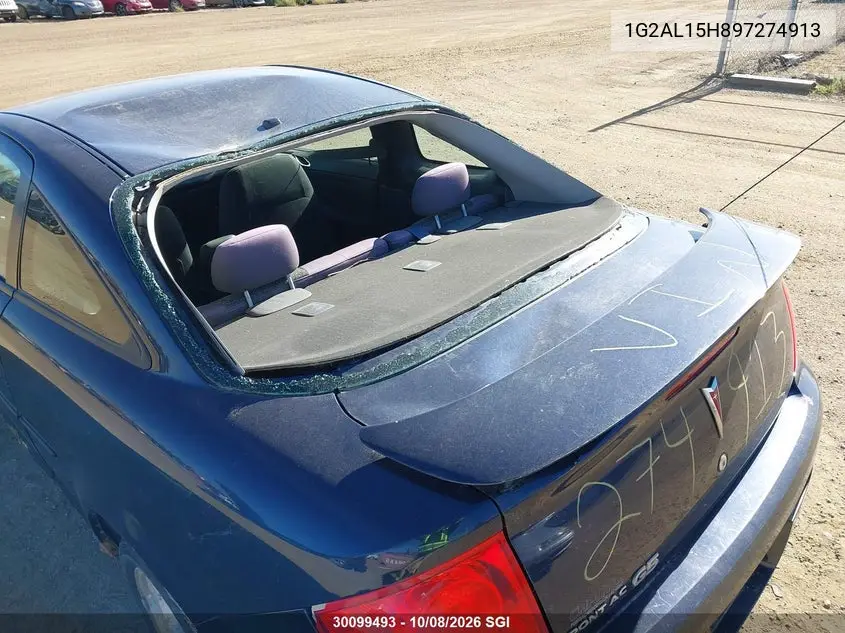2009 PONTIAC G5 VIN 1G2AL15H897274913 — фото 6