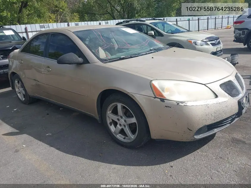 PONTIAC G6 2006, VIN 1G2ZF55B764235286