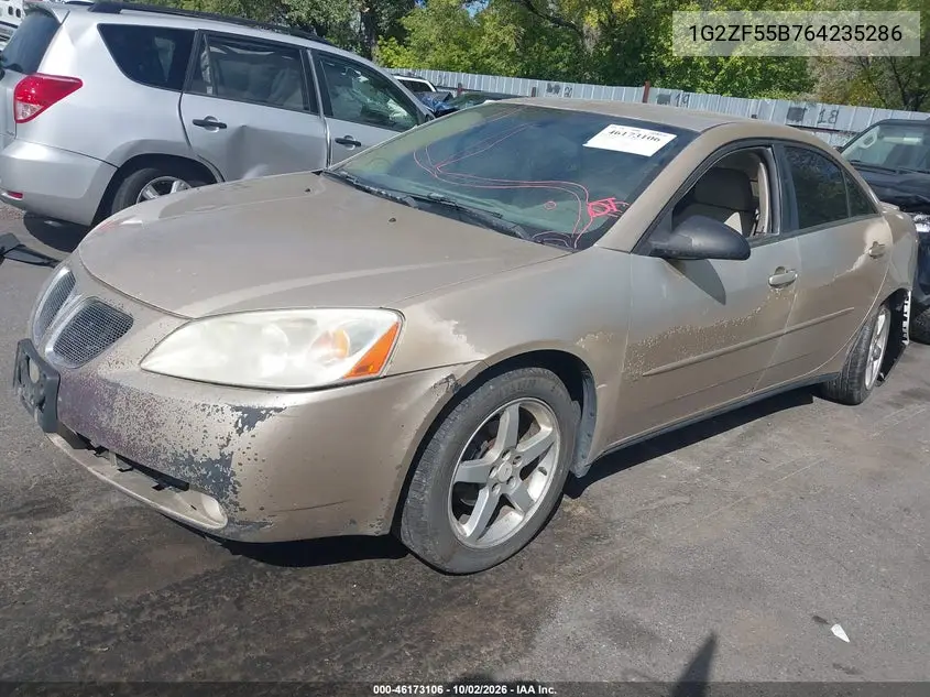 2006 PONTIAC G6 VIN 1G2ZF55B764235286 — фото 2