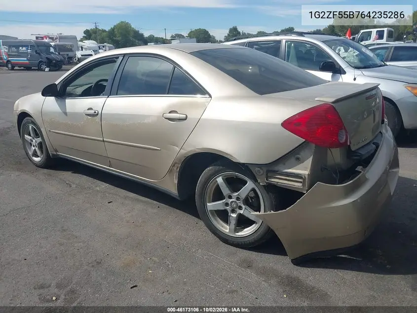 2006 PONTIAC G6 VIN 1G2ZF55B764235286 — фото 3