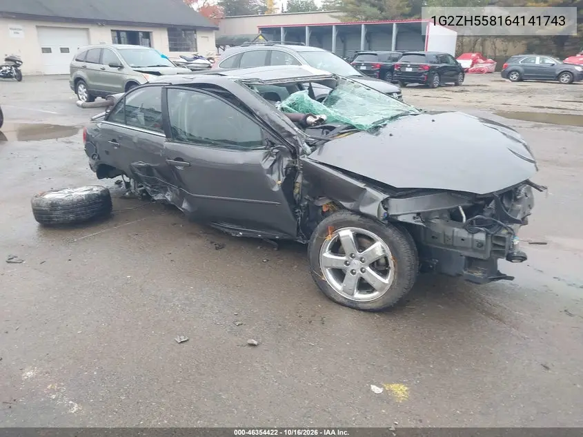 PONTIAC G6 2006, VIN 1G2ZH558164141743