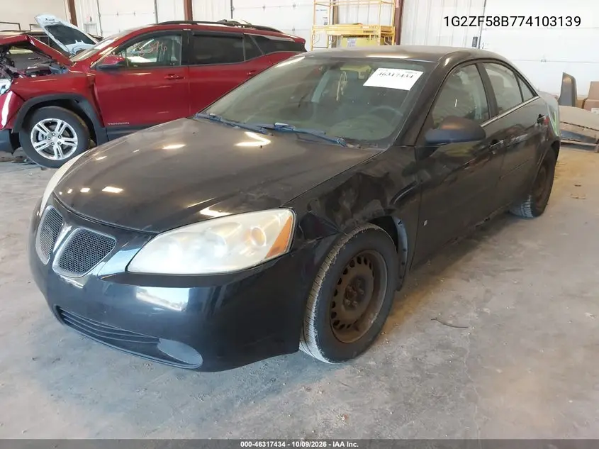 2007 PONTIAC G6 VIN 1G2ZF58B774103139 — фото 2