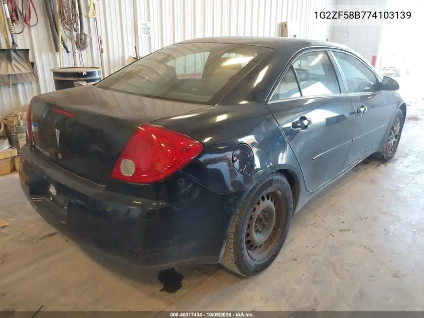 2007 PONTIAC G6 VIN 1G2ZF58B774103139 — фото 4