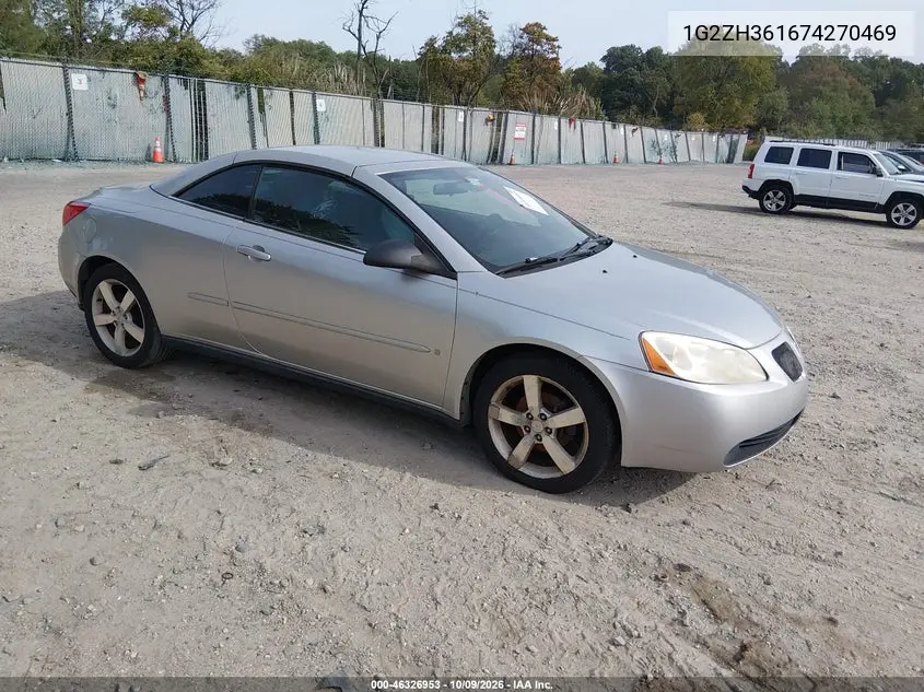 PONTIAC G6 2007, VIN 1G2ZH361674270469