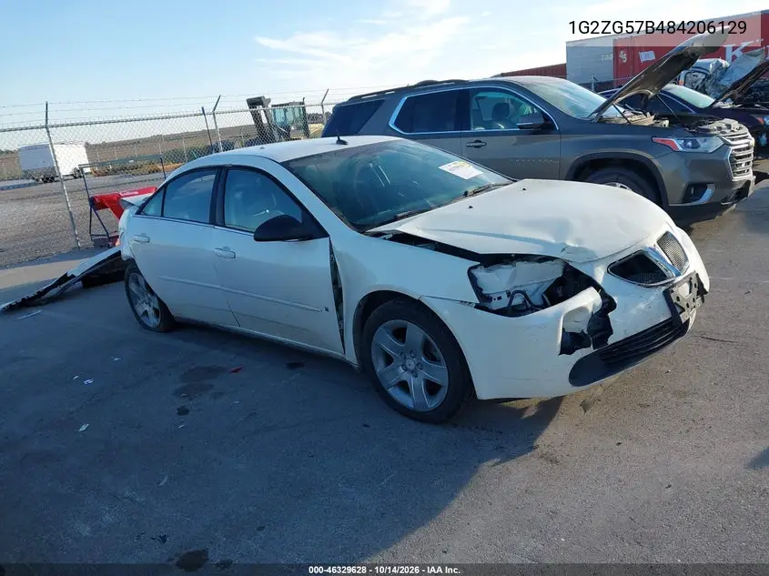 PONTIAC G6 2008, VIN 1G2ZG57B484206129