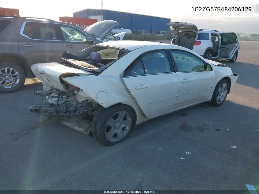 2008 PONTIAC G6 VIN 1G2ZG57B484206129 — фото 4