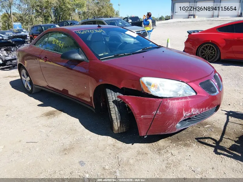 PONTIAC G6 2009, VIN 1G2ZH36N894115654