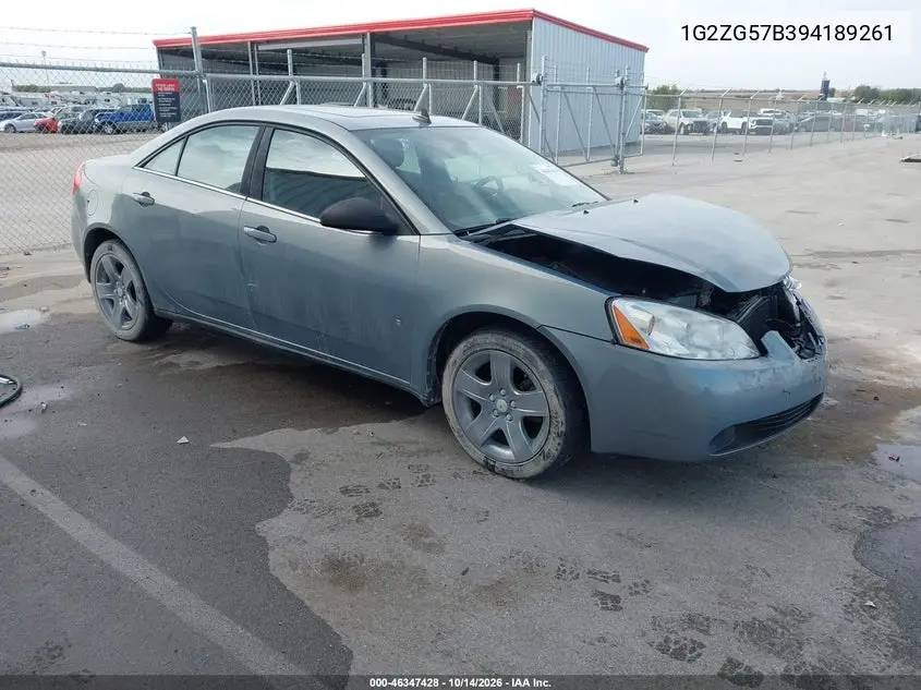 PONTIAC G6 2009, VIN 1G2ZG57B394189261