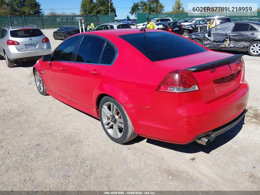 2009 PONTIAC G8 VIN 6G2ER57789L218959 — фото 3