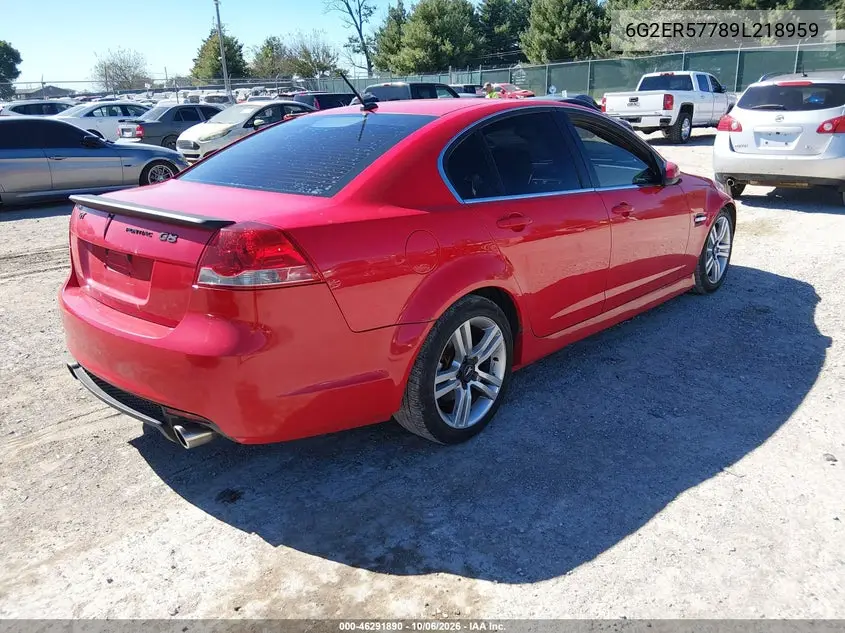 2009 PONTIAC G8 VIN 6G2ER57789L218959 — фото 4