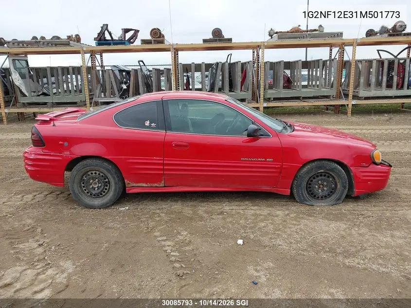 2001 PONTIAC GRAND AM VIN 1G2NF12E31M501773 — фото 14