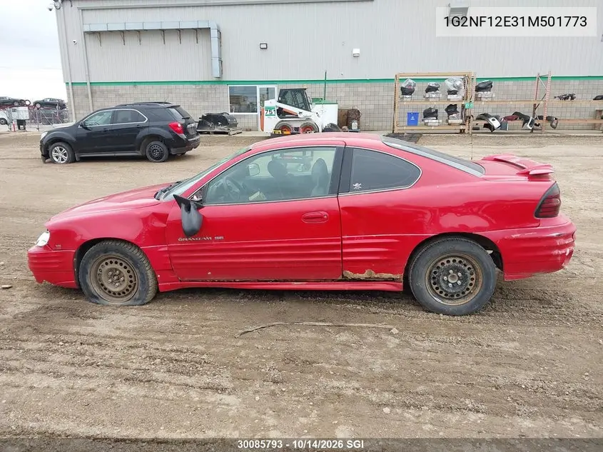 2001 PONTIAC GRAND AM VIN 1G2NF12E31M501773 — фото 15