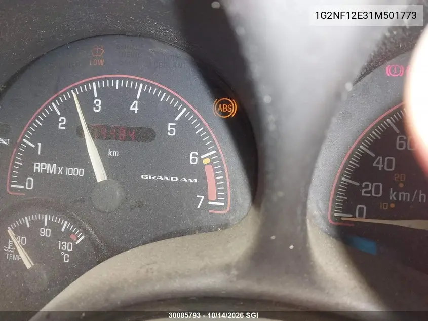 2001 PONTIAC GRAND AM VIN 1G2NF12E31M501773 — фото 16