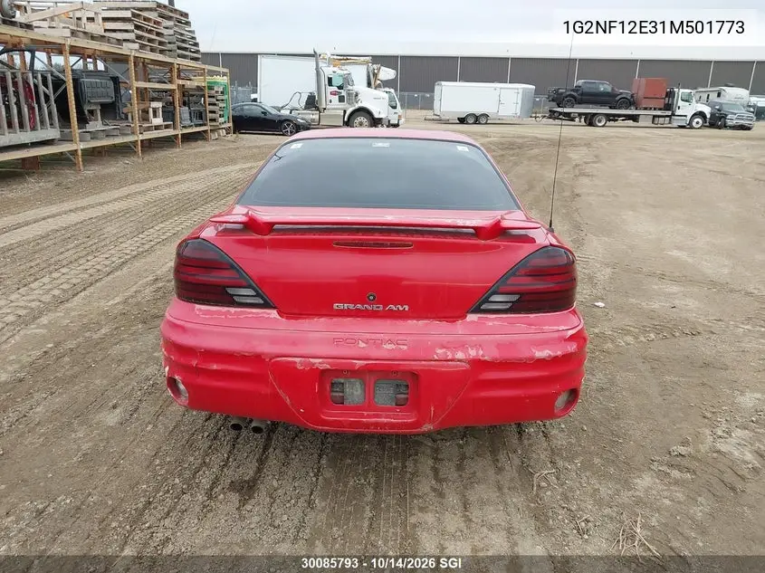 2001 PONTIAC GRAND AM VIN 1G2NF12E31M501773 — фото 17