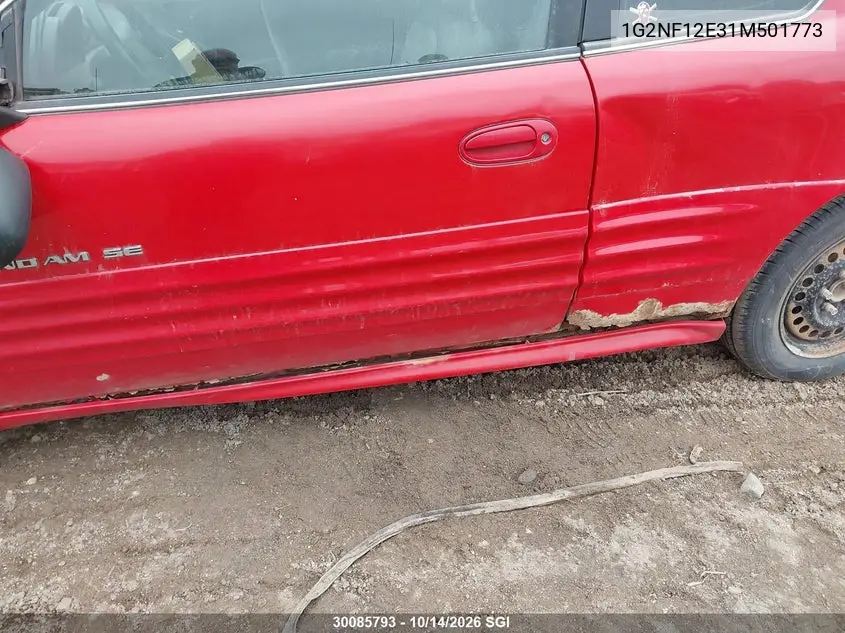 2001 PONTIAC GRAND AM VIN 1G2NF12E31M501773 — фото 19