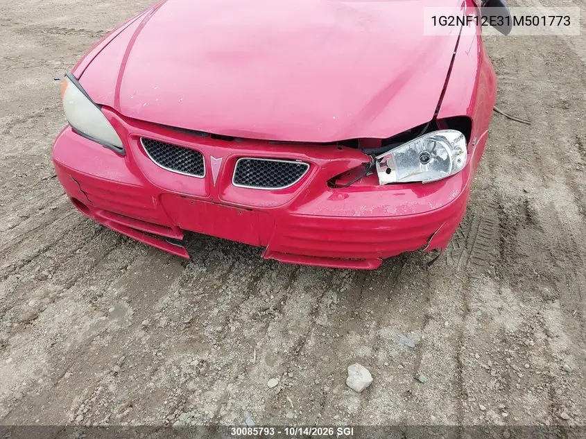 2001 PONTIAC GRAND AM VIN 1G2NF12E31M501773 — фото 6