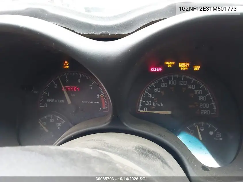 2001 PONTIAC GRAND AM VIN 1G2NF12E31M501773 — фото 7