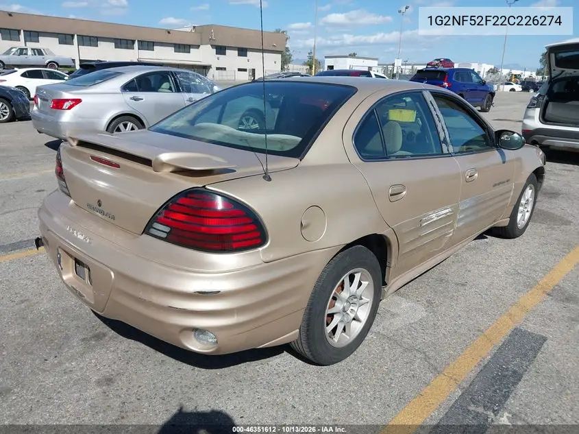 2002 PONTIAC GRAND AM VIN 1G2NF52F22C226274 — фото 4