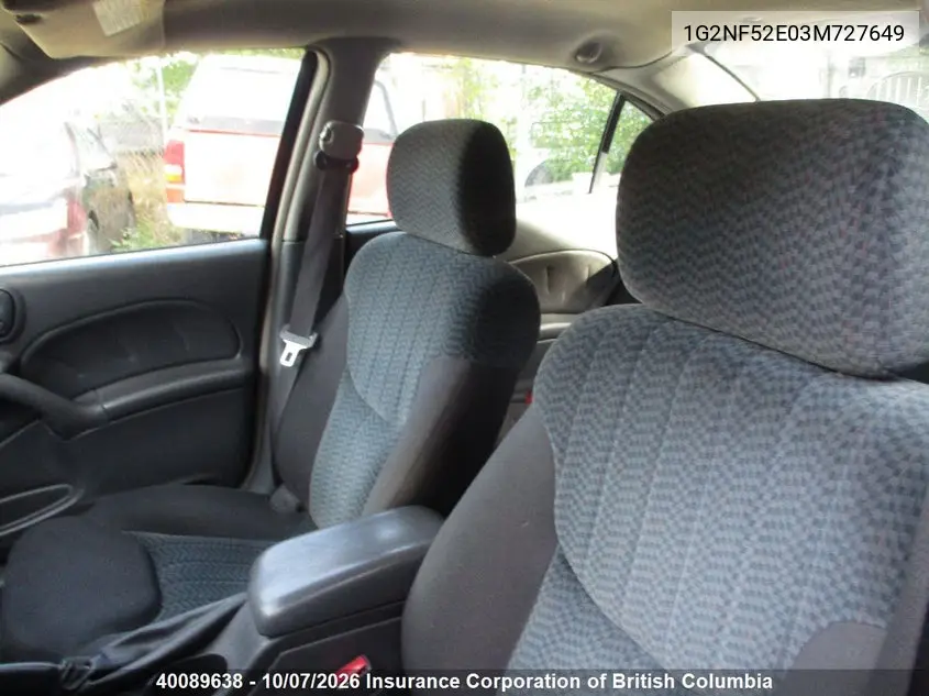 2003 PONTIAC GRAND AM VIN 1G2NF52E03M727649 — фото 11