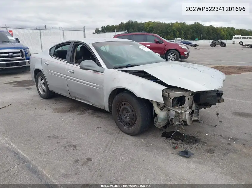 PONTIAC GRAND PRIX 2004, VIN 2G2WP522341201696