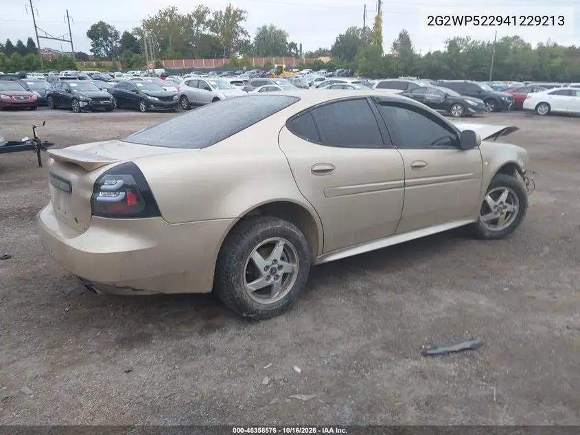 2004 PONTIAC GRAND PRIX VIN 2G2WP522941229213 — фото 4