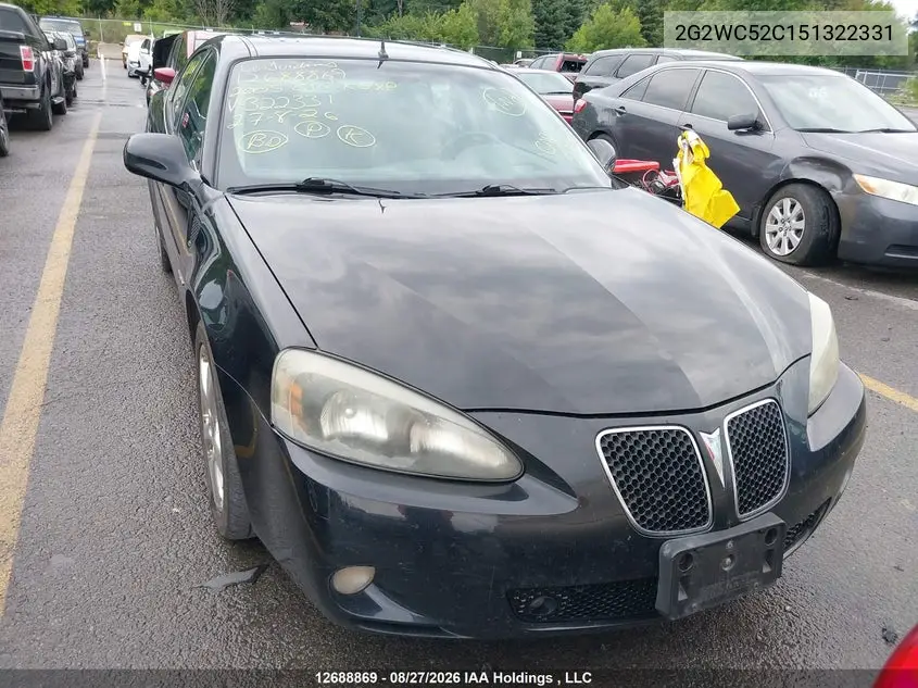 2005 PONTIAC GRAND PRIX VIN 2G2WC52C151322331 — фото 12
