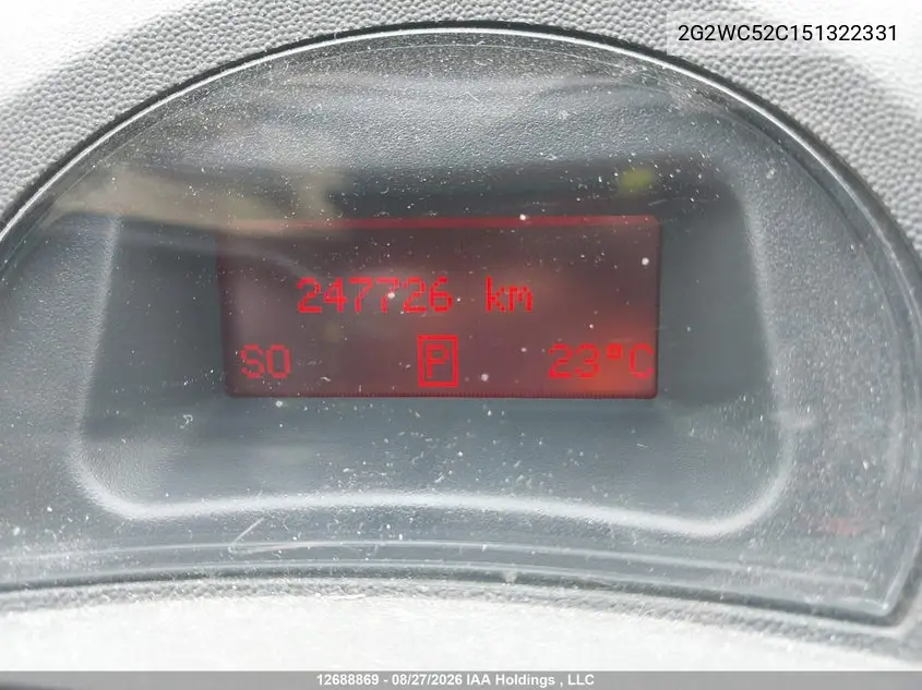 2005 PONTIAC GRAND PRIX VIN 2G2WC52C151322331 — фото 15