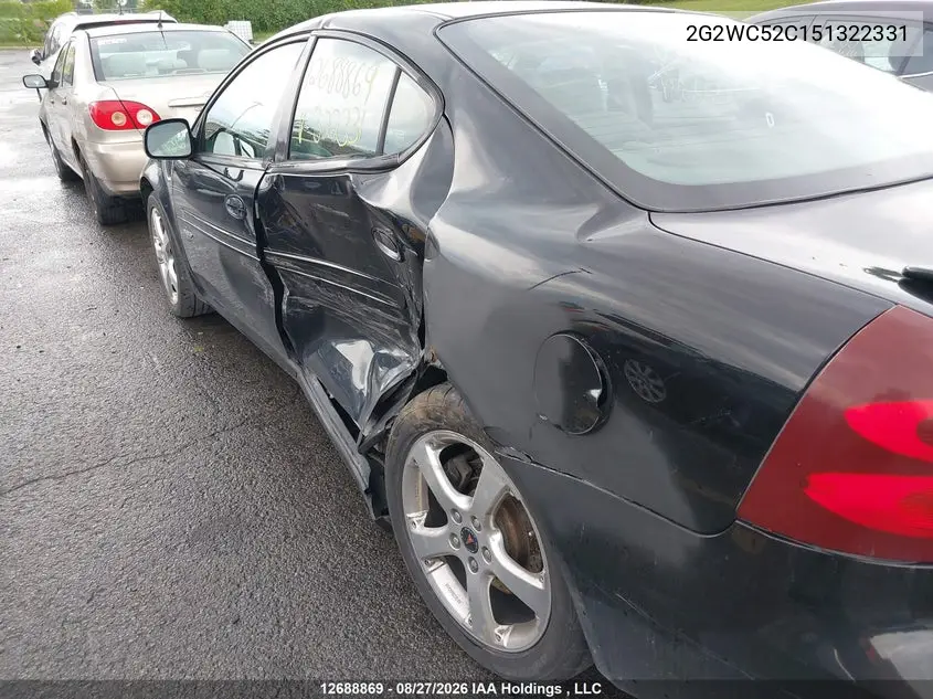 2005 PONTIAC GRAND PRIX VIN 2G2WC52C151322331 — фото 21