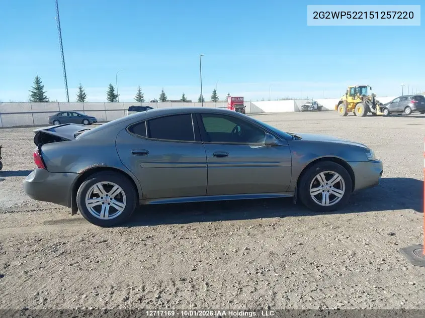2005 PONTIAC GRAND PRIX VIN 2G2WP522151257220 — фото 13