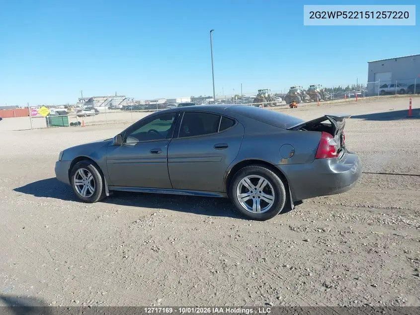2005 PONTIAC GRAND PRIX VIN 2G2WP522151257220 — фото 14