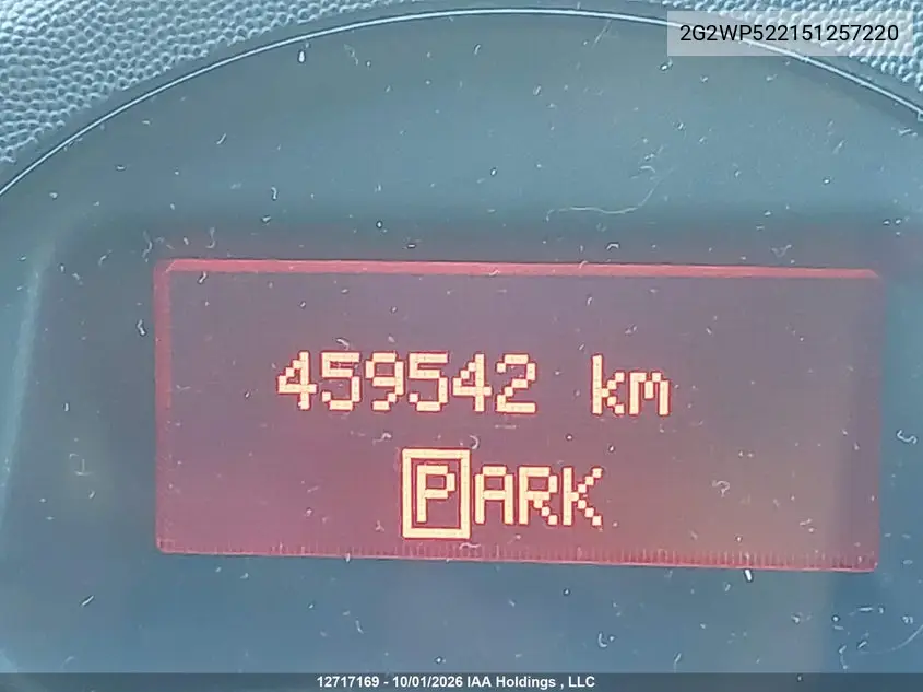 2005 PONTIAC GRAND PRIX VIN 2G2WP522151257220 — фото 15