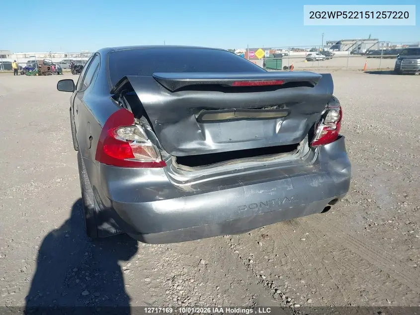 2005 PONTIAC GRAND PRIX VIN 2G2WP522151257220 — фото 6
