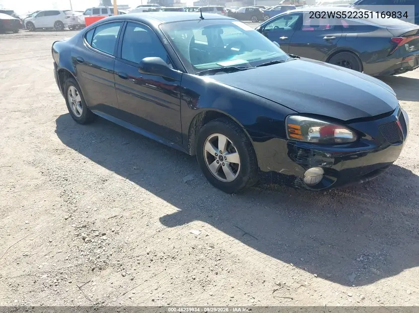 PONTIAC GRAND PRIX 2005, VIN 2G2WS522351169834