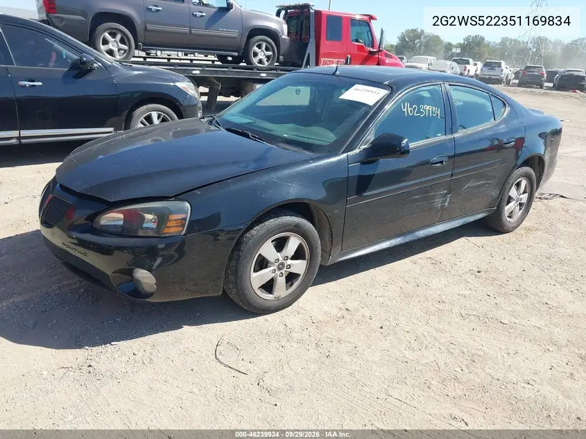 2005 PONTIAC GRAND PRIX VIN 2G2WS522351169834 — фото 2