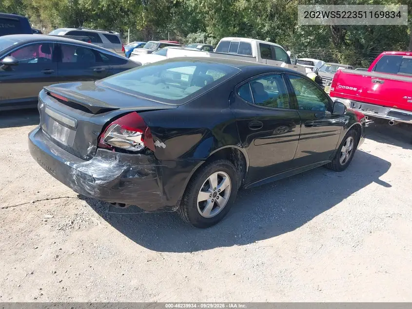2005 PONTIAC GRAND PRIX VIN 2G2WS522351169834 — фото 4