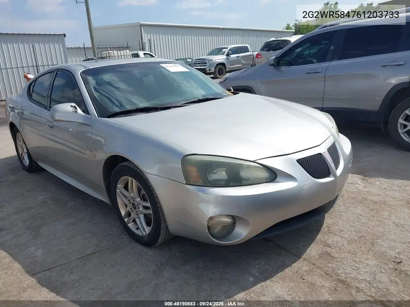PONTIAC GRAND PRIX 2006, VIN 2G2WR584761203733