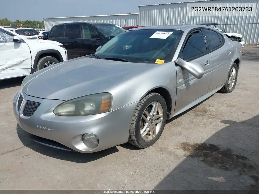 2006 PONTIAC GRAND PRIX VIN 2G2WR584761203733 — фото 2