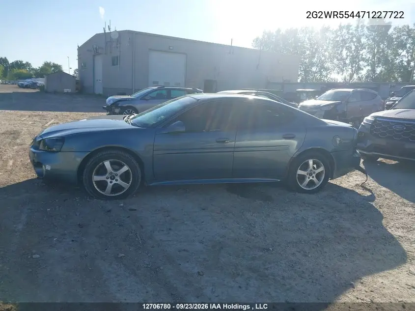 2007 PONTIAC GRAND PRIX VIN 2G2WR554471227722 — фото 14