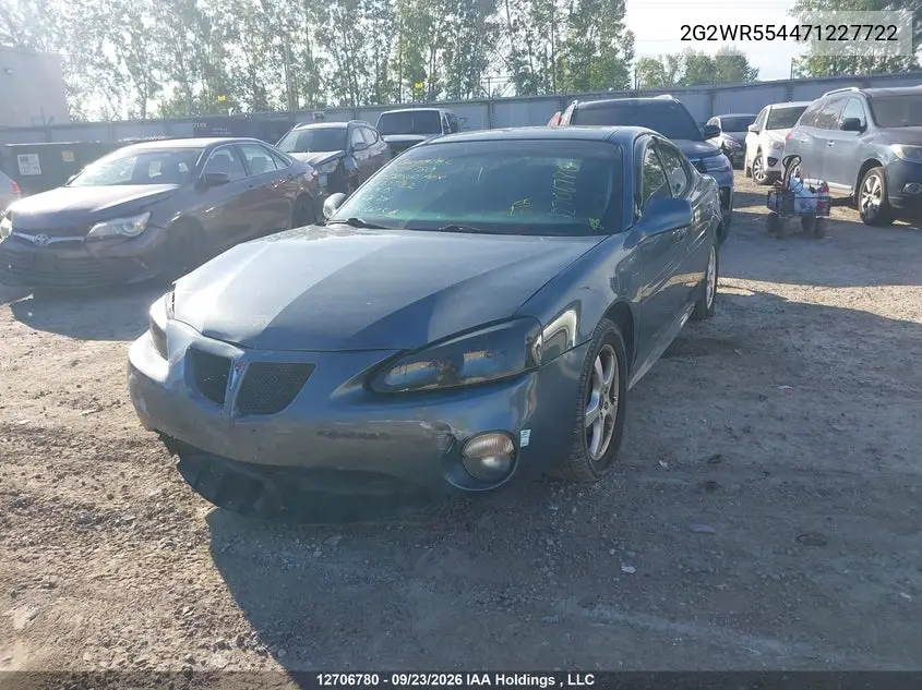 2007 PONTIAC GRAND PRIX VIN 2G2WR554471227722 — фото 2