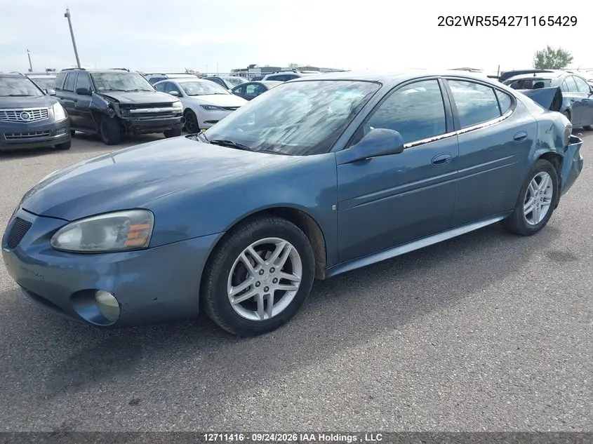 2007 PONTIAC GRAND PRIX VIN 2G2WR554271165429 — фото 2