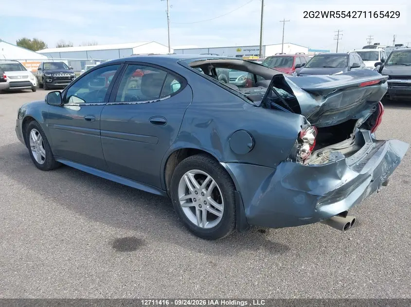 2007 PONTIAC GRAND PRIX VIN 2G2WR554271165429 — фото 3