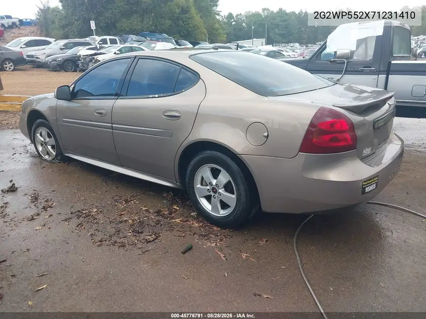 2007 PONTIAC GRAND PRIX VIN 2G2WP552X71231410 — фото 3